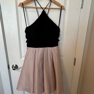 Black and Pink Strappy Dress